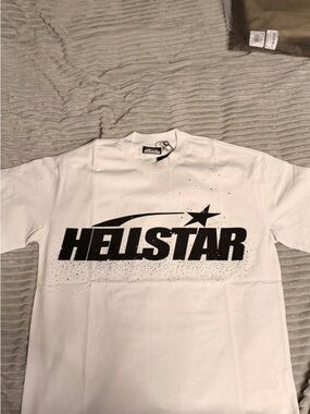 Hellstar Men's White Short Sleeve Logo Tee